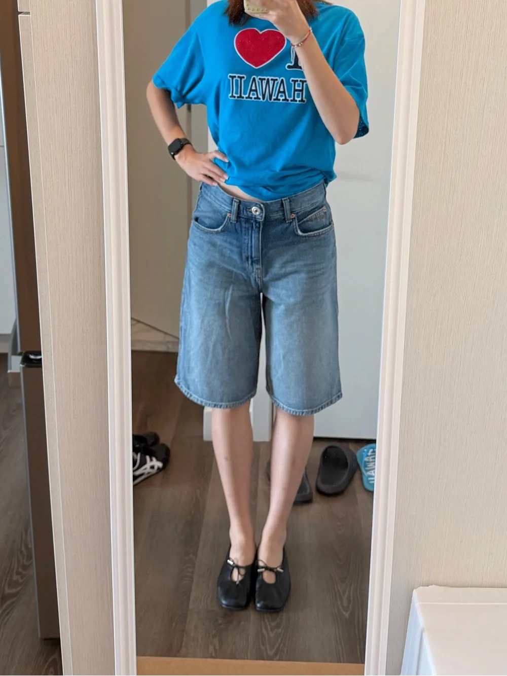 BDG Light Blue Low-Rise Denim Shorts/Jorts